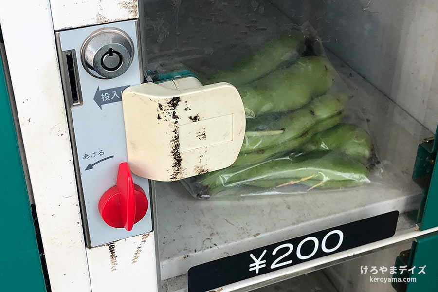 野菜自販機のそら豆